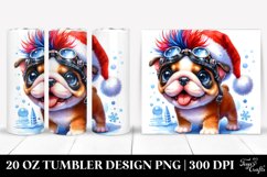 Enthusiastic Bulldog Puppy, Watercolor 20 Oz Tumbler Product Image 1