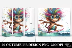 Colorful Layered Baby Monkey Summer | 20 Oz Tumbler Product Image 1
