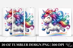 Running Funny Cute Unicorn | 20 oz Tumbler Product Image 1