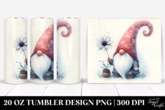 Washed Watercolor Retro Gnome | 20 oz Tumbler Product Image 1