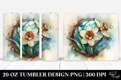 Abstract Pastel Wooden Small Stained Narcissus 20 Oz Product Image 1
