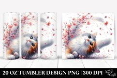Spring Petals Cat Design | 20 Oz Tumbler Product Image 1