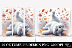 Spring Petals Cat Design | 20 Oz Tumbler Product Image 1