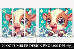 Cute Baby Cow with Big Eyes Clipart Product Image 1