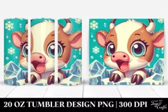 Cute Baby Cow with Big Eyes Clipart Product Image 1