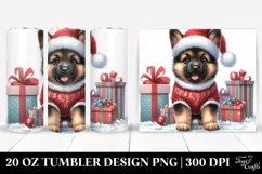 Winter German Shepherd Pup, Watercolor 20 Oz Tumbler Product Image 1