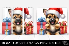 Enthusiastic German Shepherd Puppy, Watercolor 20 Oz Tumbler Product Image 1