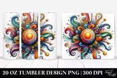 Colorful Whimsical Sun Tumbler Product Image 1