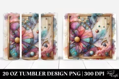 Stained Cosmos Watercolor Splash | 20 oz Tumbler Product Image 1