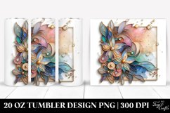 Stained Cosmos Watercolor Splash | 20 oz Tumbler Product Image 1