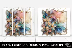 Stained Cosmos Watercolor Splash | 20 oz Tumbler Product Image 1