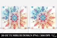 Vibrant Digital Painting Snowflake Tumbler Design Product Image 1