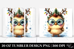Expressive Baby Chicken, Watercolor 20 Oz Tumbler Product Image 1