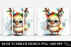 Expressive Baby Chicken, Watercolor 20 Oz Tumbler Product Image 1