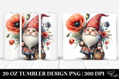 Cute Gnome Flowers Basket | 20 Oz Tumbler Product Image 1