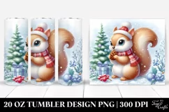 Cute Baby Squirrel in Winter 20 Oz Tumbler Product Image 1