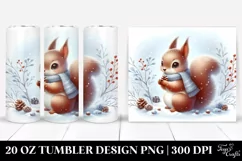 Cute Baby Squirrel Clipart 20 Oz Tumbler Product Image 1