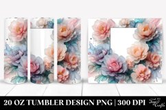 Peonies Watercolor Splash 20 Oz Tumbler Product Image 1