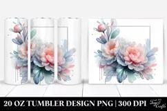 Abstract Pastel Glossy Sweet Pea 20 Oz Tumbler Product Image 1