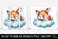 Cute Fox Sleeping Baby | 20 Oz Tumbler Product Image 1