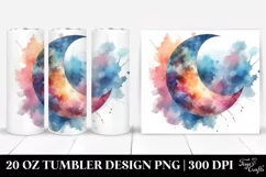 Colorful Abstract Moon | 20 Oz Tumbler Product Image 1