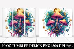 Vibrant Magical Celestial Mushroom Clipart Product Image 1