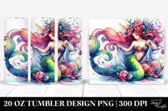 Playful Mermaid Watercolor Tumbler Product Image 1