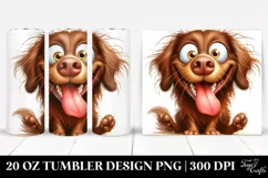 Crazy Looking Retriever Sitting | 20 Oz Tumbler Product Image 1