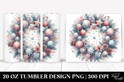 Pastel Christmas Round Image Clipart 20 Oz Tumbler Product Image 1