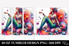 Sitting Mermaid Watercolor Tumbler Product Image 1