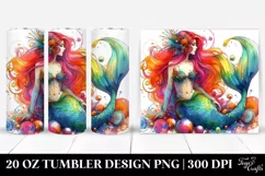 Sitting Mermaid Drawing | 20 oz Tumbler Product Image 1