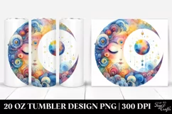 Colorful Watercolor Moon | 20 Oz Tumbler Product Image 1