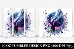 Glossy Sweet Pea Metalic Watercolor Tumbler Product Image 1