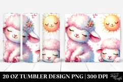 Colorful Sleeping Baby Lamb | 20 oz Tumbler Product Image 1