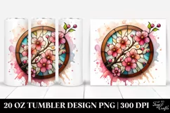 Stained Cherry Blossom | 20 Oz Tumbler Product Image 1