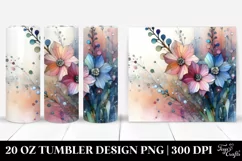 Abstract Pastel Wooden Delphinium Clipart Product Image 1