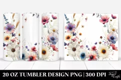 Colorful Wildflowers Frame | 20 oz Tumbler Product Image 1