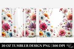 Colorful Wildflowers Frame | 20 oz Tumbler Product Image 1