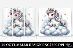 Cute Baby Unicorn from Cloud | 20 Oz Tumbler Product Image 1