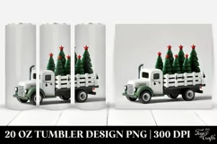 Simple Truck with Christmas Trees, High-Res 20 Oz Tumbler Product Image 1