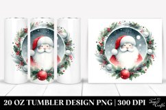 Christmas Santa Watercolor Tumbler Design Product Image 1