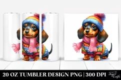 Expressive Baby Dachshund Winter | 20 oz Tumbler Product Image 1