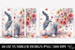 Spring Petals Cat Design | 20 Oz Tumbler Product Image 1