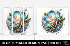 Glossy Freesia Watercolor | 20 Oz Tumbler Product Image 1