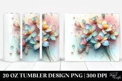 Abstract Pastel Shiny Narcissus 20 Oz Tumbler Product Image 1