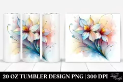 Abstract Pastel Shiny Narcissus 20 Oz Tumbler Product Image 1