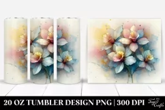 Abstract Pastel Shiny Narcissus 20 Oz Tumbler Product Image 1