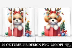 Expressive Poodle Puppy, Watercolor 20 Oz Tumbler Product Image 1