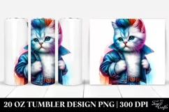 Cute Baby Cat Contempt 20 Oz Tumbler Product Image 1