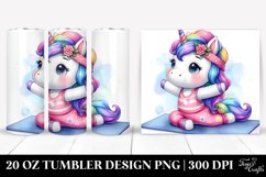 Cute Baby Unicorn Yoga Instructor Tumbler Product Image 1